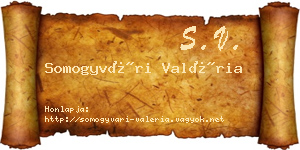Somogyvári Valéria névjegykártya
